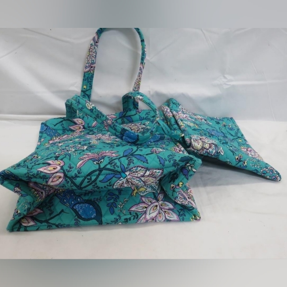 NEW Vera Bradley Peacock Garden (NWT) Tote Bag Bundle of 5 final price - Picture 2 of 9